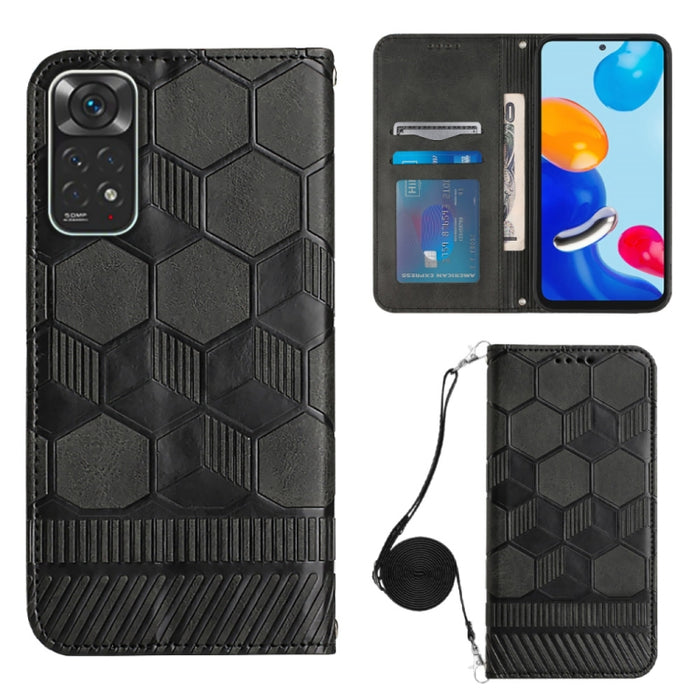 Caja magnética del teléfono de la PU de la textura del fútbol de Crossbody, For Nothing Phone 1, For Xiaomi Redmi 10A, For Xiaomi Redmi 10C/Redmi 10 India, For Xiaomi Redmi Note 11 Global/Note 11S 4G                                                     ...