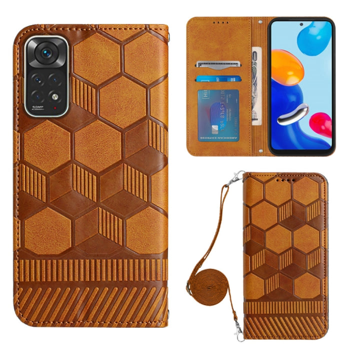 Caja magnética del teléfono de la PU de la textura del fútbol de Crossbody, For Nothing Phone 1, For Xiaomi Redmi 10A, For Xiaomi Redmi 10C/Redmi 10 India, For Xiaomi Redmi Note 11 Global/Note 11S 4G                                                     ...