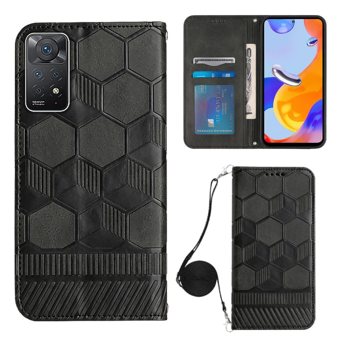 Caja magnética del teléfono de la PU de la textura del fútbol de Crossbody, For Nothing Phone 1, For Xiaomi Redmi 10A, For Xiaomi Redmi 10C/Redmi 10 India, For Xiaomi Redmi Note 11 Global/Note 11S 4G                                                     ...