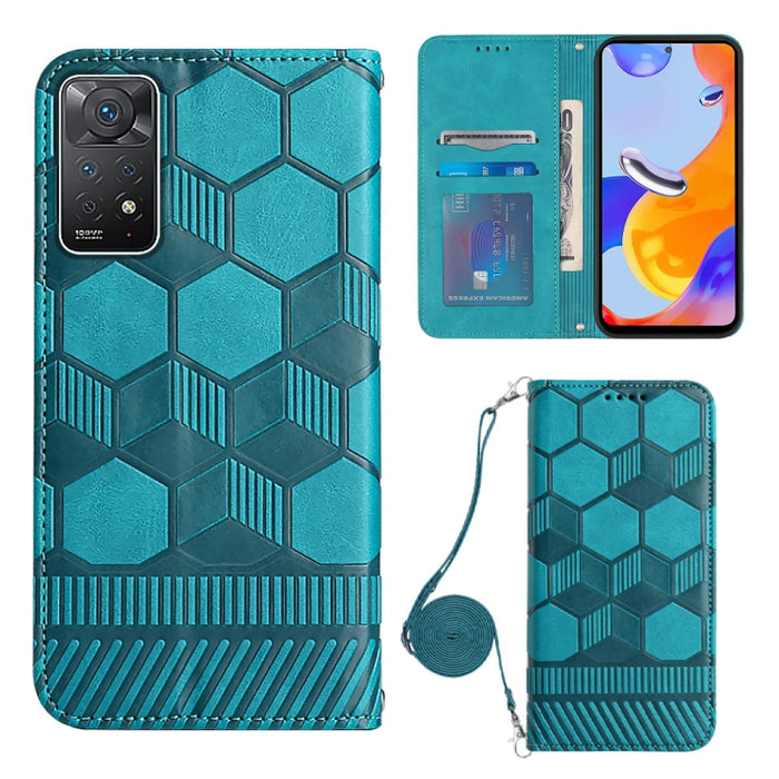Caja magnética del teléfono de la PU de la textura del fútbol de Crossbody, For Nothing Phone 1, For Xiaomi Redmi 10A, For Xiaomi Redmi 10C/Redmi 10 India, For Xiaomi Redmi Note 11 Global/Note 11S 4G                                                     ...