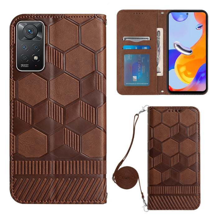 Caja magnética del teléfono de la PU de la textura del fútbol de Crossbody, For Nothing Phone 1, For Xiaomi Redmi 10A, For Xiaomi Redmi 10C/Redmi 10 India, For Xiaomi Redmi Note 11 Global/Note 11S 4G                                                     ...