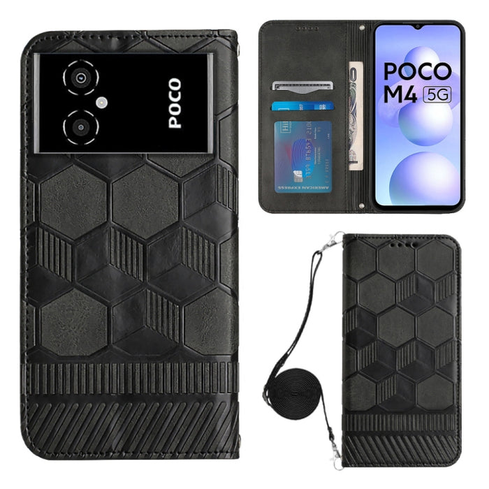 Caja magnética del teléfono de la PU de la textura del fútbol de Crossbody, For Nothing Phone 1, For Xiaomi Redmi 10A, For Xiaomi Redmi 10C/Redmi 10 India, For Xiaomi Redmi Note 11 Global/Note 11S 4G                                                     ...