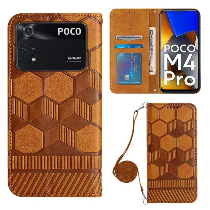 Caja magnética del teléfono de la PU de la textura del fútbol de Crossbody, For Nothing Phone 1, For Xiaomi Redmi 10A, For Xiaomi Redmi 10C/Redmi 10 India, For Xiaomi Redmi Note 11 Global/Note 11S 4G                                                     ...