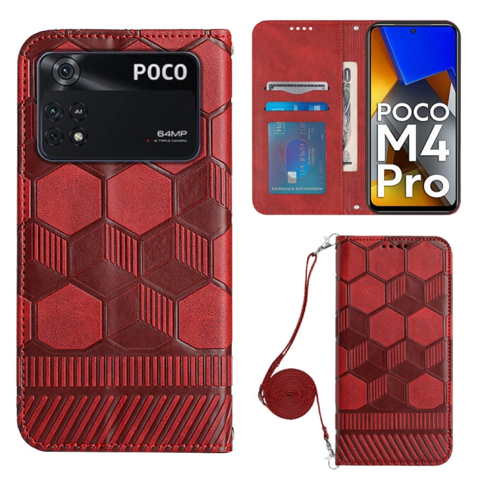 Caja magnética del teléfono de la PU de la textura del fútbol de Crossbody, For Nothing Phone 1, For Xiaomi Redmi 10A, For Xiaomi Redmi 10C/Redmi 10 India, For Xiaomi Redmi Note 11 Global/Note 11S 4G                                                     ...