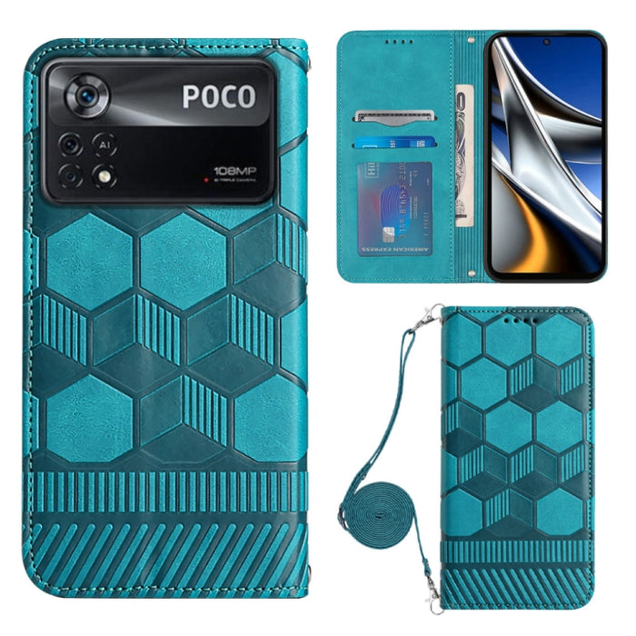 Caja magnética del teléfono de la PU de la textura del fútbol de Crossbody, For Nothing Phone 1, For Xiaomi Redmi 10A, For Xiaomi Redmi 10C/Redmi 10 India, For Xiaomi Redmi Note 11 Global/Note 11S 4G                                                     ...