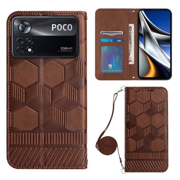Caja magnética del teléfono de la PU de la textura del fútbol de Crossbody, For Nothing Phone 1, For Xiaomi Redmi 10A, For Xiaomi Redmi 10C/Redmi 10 India, For Xiaomi Redmi Note 11 Global/Note 11S 4G                                                     ...
