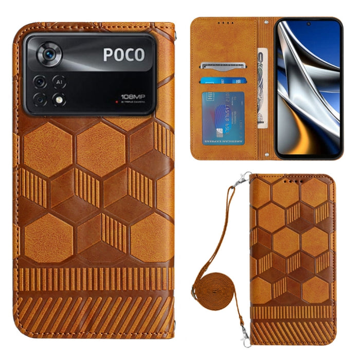 Caja magnética del teléfono de la PU de la textura del fútbol de Crossbody, For Nothing Phone 1, For Xiaomi Redmi 10A, For Xiaomi Redmi 10C/Redmi 10 India, For Xiaomi Redmi Note 11 Global/Note 11S 4G                                                     ...