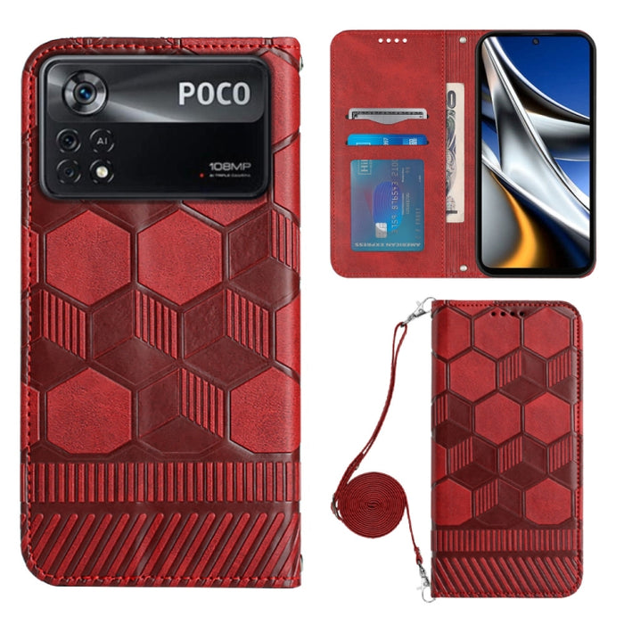 Caja magnética del teléfono de la PU de la textura del fútbol de Crossbody, For Nothing Phone 1, For Xiaomi Redmi 10A, For Xiaomi Redmi 10C/Redmi 10 India, For Xiaomi Redmi Note 11 Global/Note 11S 4G                                                     ...