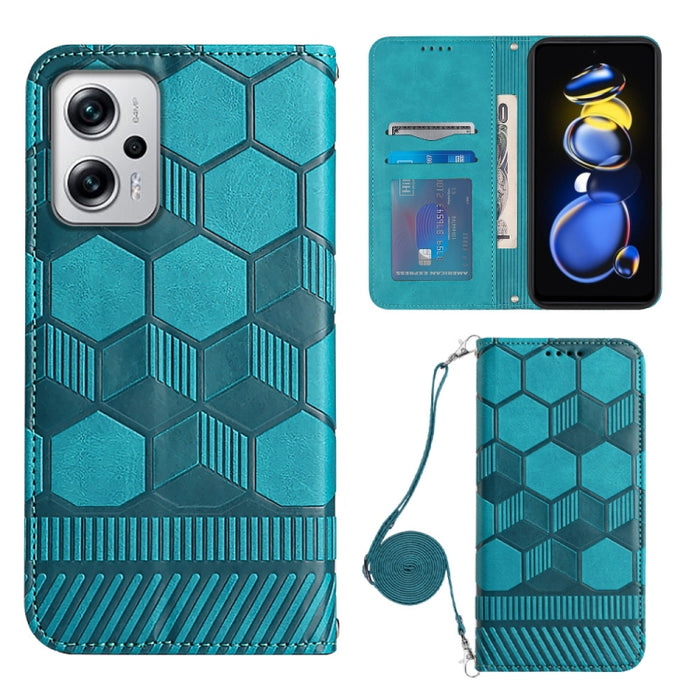Caja magnética del teléfono de la PU de la textura del fútbol de Crossbody, For Nothing Phone 1, For Xiaomi Redmi 10A, For Xiaomi Redmi 10C/Redmi 10 India, For Xiaomi Redmi Note 11 Global/Note 11S 4G                                                     ...