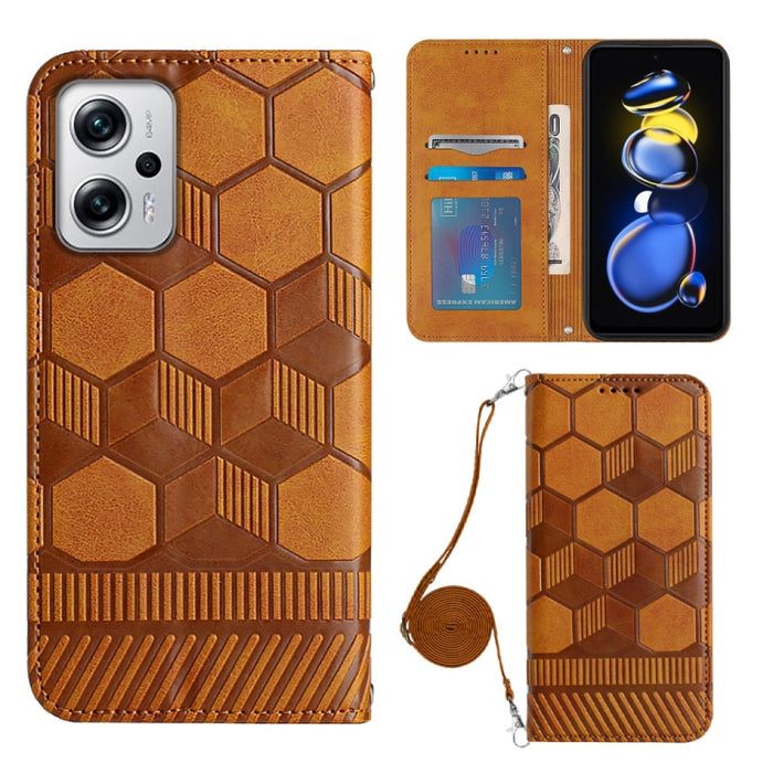 Caja magnética del teléfono de la PU de la textura del fútbol de Crossbody, For Nothing Phone 1, For Xiaomi Redmi 10A, For Xiaomi Redmi 10C/Redmi 10 India, For Xiaomi Redmi Note 11 Global/Note 11S 4G                                                     ...