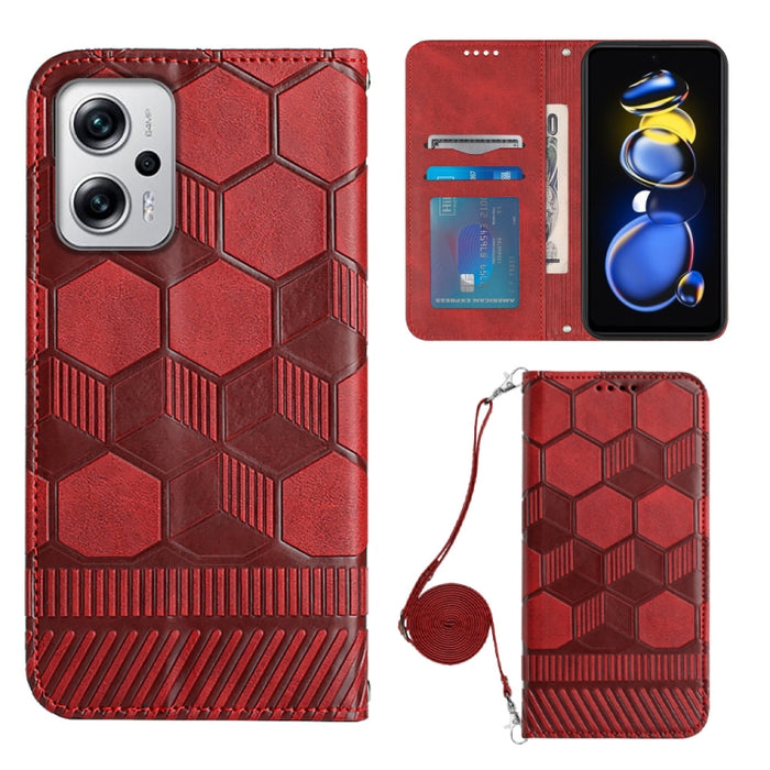 Caja magnética del teléfono de la PU de la textura del fútbol de Crossbody, For Nothing Phone 1, For Xiaomi Redmi 10A, For Xiaomi Redmi 10C/Redmi 10 India, For Xiaomi Redmi Note 11 Global/Note 11S 4G                                                     ...