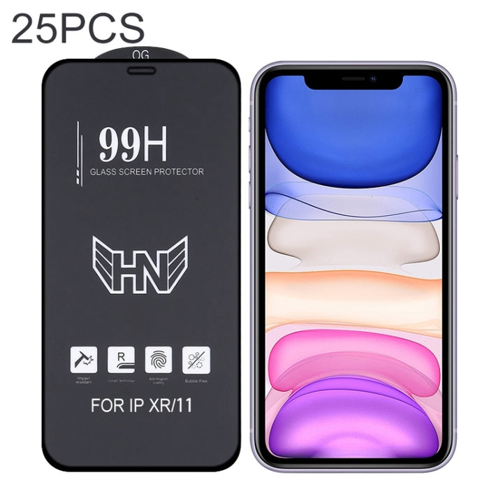 Película de vidrio templado de pantalla completa de arco grande de aluminio alto de 25 piezas, For iPhone 8 / 7 (25 PCS), For iPhone SE 2022 / SE 2020 (25pcs), For iPhone 11 Pro / XS / X (25 PCS), For iPhone 11 / XR (25 PCS)                            ...