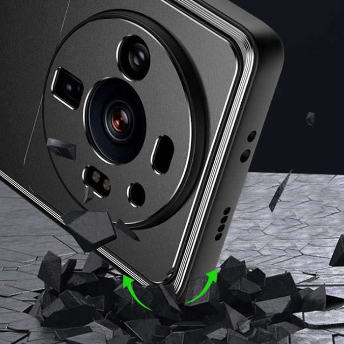 Caja de teléfono de metal esmerilado de la serie Light and Shadow, For Xiaomi 12/12S/12X, For Xiaomi 12 Pro/12S Pro, For Xiaomi 12S Ultra