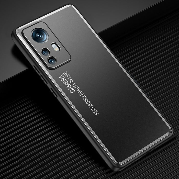Caja de teléfono de metal esmerilado de la serie Light and Shadow, For Xiaomi 12/12S/12X, For Xiaomi 12 Pro/12S Pro, For Xiaomi 12S Ultra