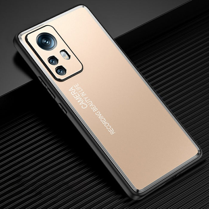 Caja de teléfono de metal esmerilado de la serie Light and Shadow, For Xiaomi 12/12S/12X, For Xiaomi 12 Pro/12S Pro, For Xiaomi 12S Ultra