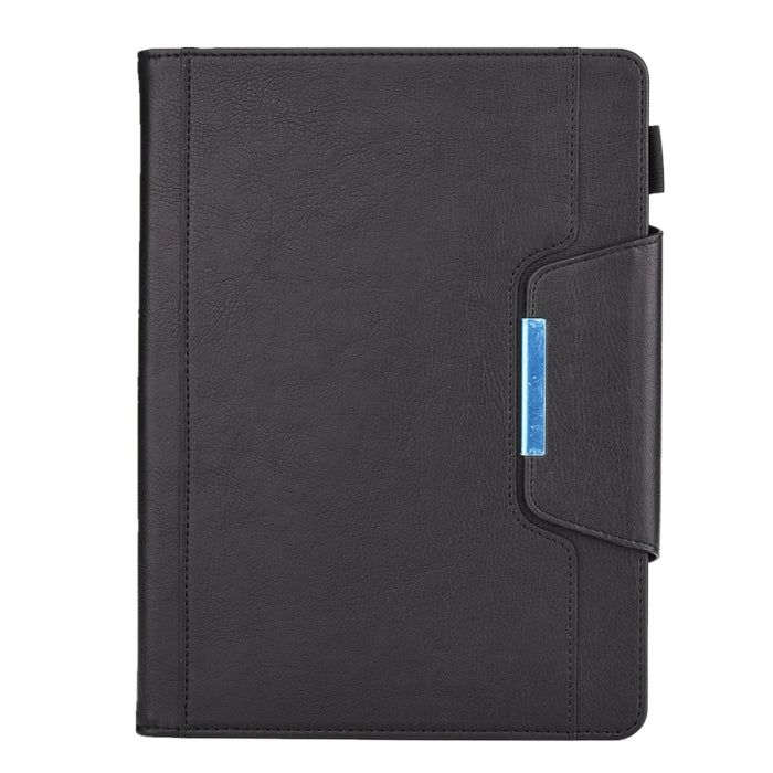Para iPad Pro 11 (2020) y (2018) Big Metal Button Business Tablet PC Funda protectora de cuero con soporte y ranura para tarjeta y portafotos y billetera