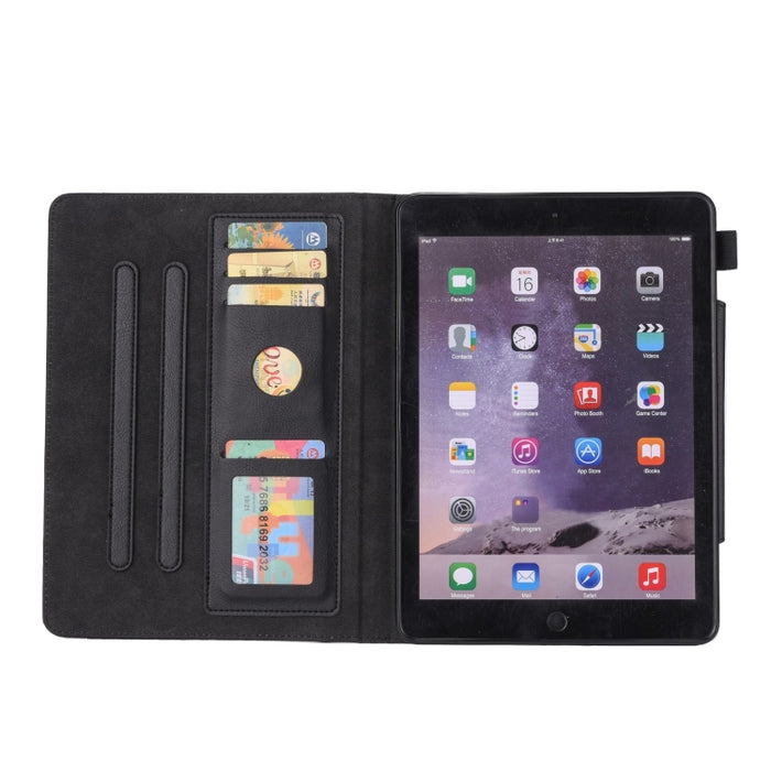 Para iPad Pro 11 (2020) y (2018) Big Metal Button Business Tablet PC Funda protectora de cuero con soporte y ranura para tarjeta y portafotos y billetera