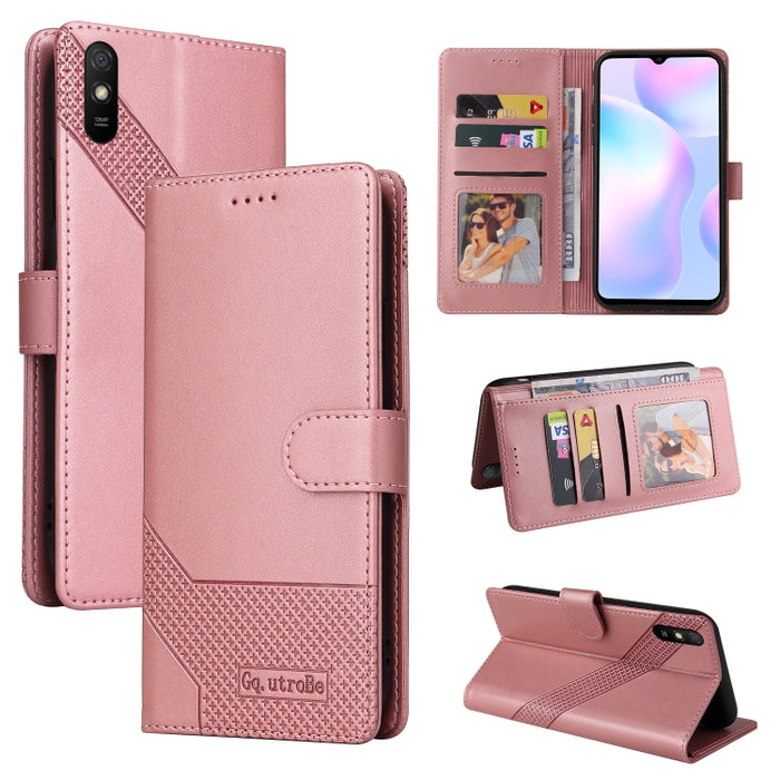 GQUTROBE Skin Feel Estuche magnético de cuero para teléfono, For Xiaomi Redmi 7A, For Xiaomi Redmi 9A, For Xiaomi Redmi 9C, For Xiaomi Redmi 9T, For Xiaomi Redmi K20, For Xiaomi Redmi Note 9 Pro, For Xiaomi Redmi Note 9T, For Xiaomi Redmi Note 8 Pro   ...