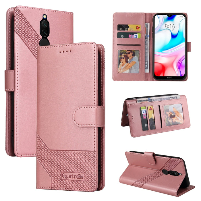 GQUTROBE Skin Feel Estuche magnético de cuero para teléfono, For Xiaomi Redmi 7A, For Xiaomi Redmi 9A, For Xiaomi Redmi 9C, For Xiaomi Redmi 9T, For Xiaomi Redmi K20, For Xiaomi Redmi Note 9 Pro, For Xiaomi Redmi Note 9T, For Xiaomi Redmi Note 8 Pro   ...