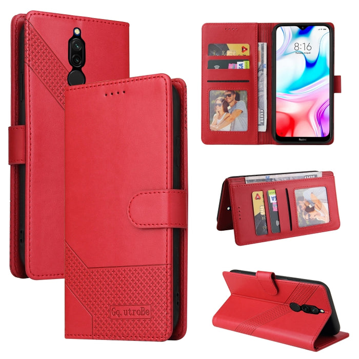 GQUTROBE Skin Feel Estuche magnético de cuero para teléfono, For Xiaomi Redmi 7A, For Xiaomi Redmi 9A, For Xiaomi Redmi 9C, For Xiaomi Redmi 9T, For Xiaomi Redmi K20, For Xiaomi Redmi Note 9 Pro, For Xiaomi Redmi Note 9T, For Xiaomi Redmi Note 8 Pro   ...