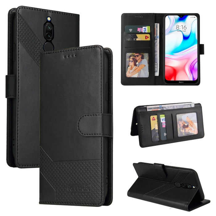 GQUTROBE Skin Feel Estuche magnético de cuero para teléfono, For Xiaomi Redmi 7A, For Xiaomi Redmi 9A, For Xiaomi Redmi 9C, For Xiaomi Redmi 9T, For Xiaomi Redmi K20, For Xiaomi Redmi Note 9 Pro, For Xiaomi Redmi Note 9T, For Xiaomi Redmi Note 8 Pro   ...