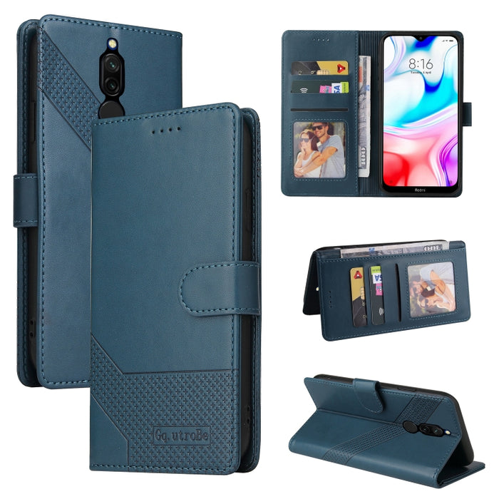 GQUTROBE Skin Feel Estuche magnético de cuero para teléfono, For Xiaomi Redmi 7A, For Xiaomi Redmi 9A, For Xiaomi Redmi 9C, For Xiaomi Redmi 9T, For Xiaomi Redmi K20, For Xiaomi Redmi Note 9 Pro, For Xiaomi Redmi Note 9T, For Xiaomi Redmi Note 8 Pro   ...