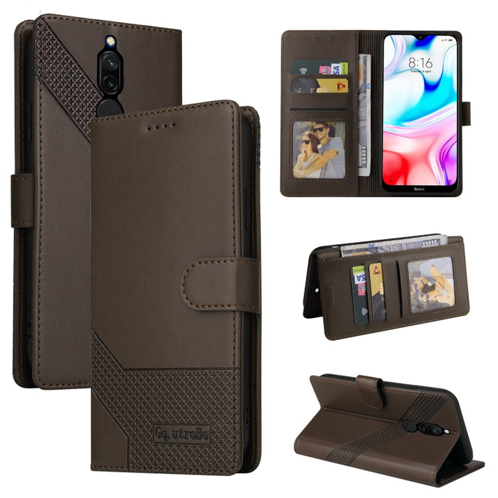 GQUTROBE Skin Feel Estuche magnético de cuero para teléfono, For Xiaomi Redmi 7A, For Xiaomi Redmi 9A, For Xiaomi Redmi 9C, For Xiaomi Redmi 9T, For Xiaomi Redmi K20, For Xiaomi Redmi Note 9 Pro, For Xiaomi Redmi Note 9T, For Xiaomi Redmi Note 8 Pro   ...