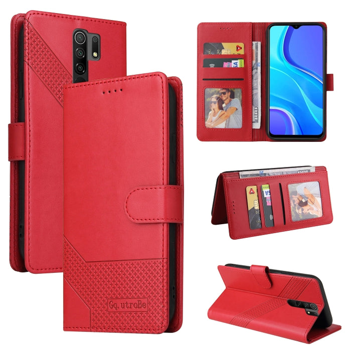 GQUTROBE Skin Feel Estuche magnético de cuero para teléfono, For Xiaomi Redmi 7A, For Xiaomi Redmi 9A, For Xiaomi Redmi 9C, For Xiaomi Redmi 9T, For Xiaomi Redmi K20, For Xiaomi Redmi Note 9 Pro, For Xiaomi Redmi Note 9T, For Xiaomi Redmi Note 8 Pro   ...