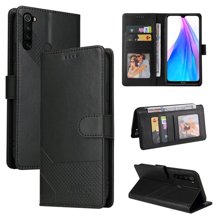 GQUTROBE Skin Feel Estuche magnético de cuero para teléfono, For Xiaomi Redmi 7A, For Xiaomi Redmi 9A, For Xiaomi Redmi 9C, For Xiaomi Redmi 9T, For Xiaomi Redmi K20, For Xiaomi Redmi Note 9 Pro, For Xiaomi Redmi Note 9T, For Xiaomi Redmi Note 8 Pro   ...
