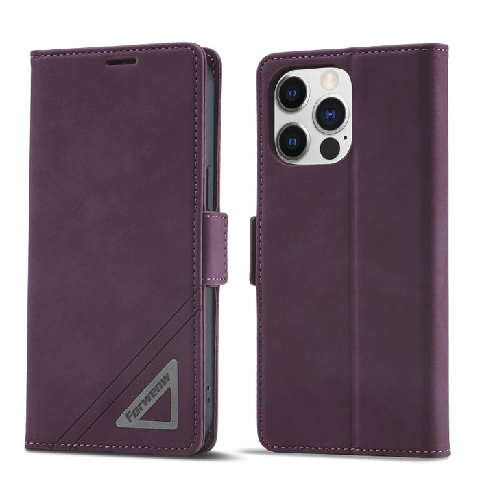 Estuche para teléfono de cuero con hebilla de doble cara Forwenw