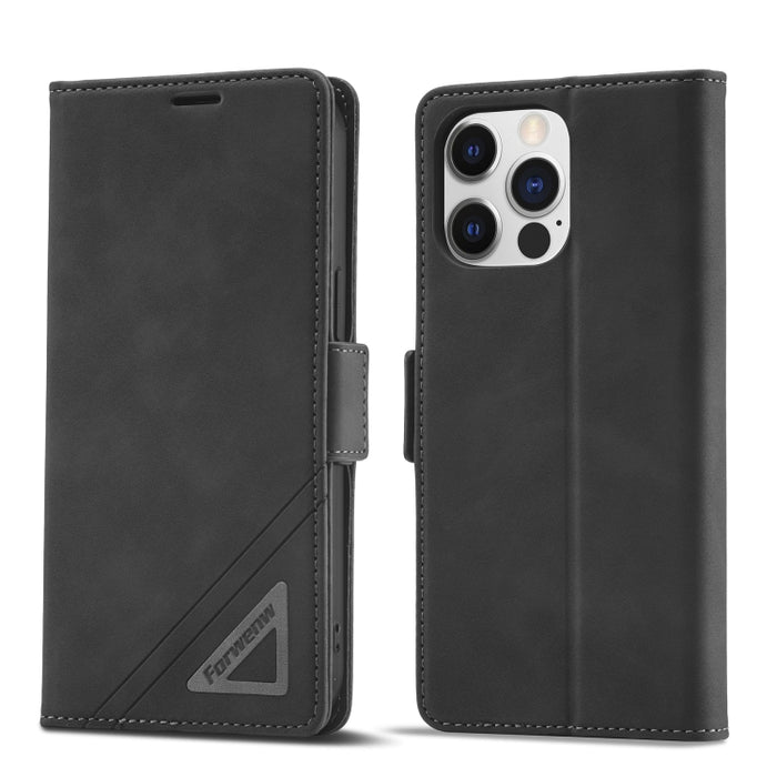 Estuche para teléfono de cuero con hebilla de doble cara Forwenw