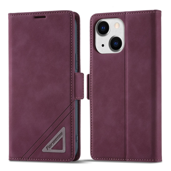 Estuche para teléfono de cuero con hebilla de doble cara Forwenw