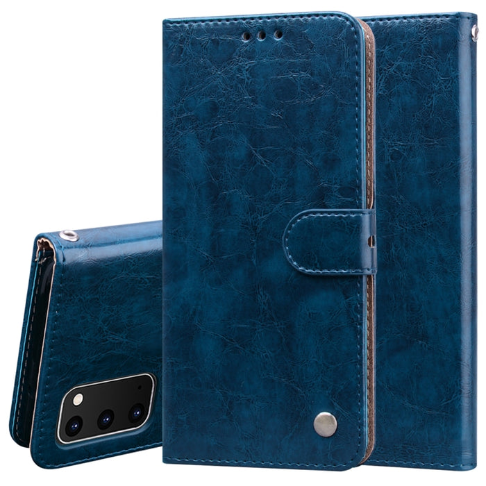 Estuche de cuero con tapa horizontal con textura de cera de aceite de estilo comercial, con soporte y ranuras para tarjetas y billetera, For Samsung Galaxy A01, For Samsung Galaxy A51, For Samsung Galaxy A71, For Samsung Galaxy A81 / Note 10 Lite      ...
