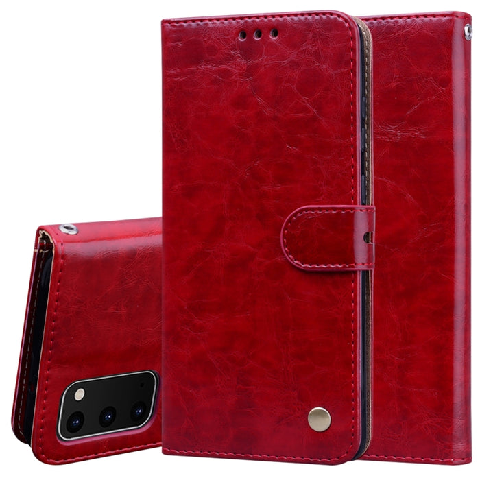 Estuche de cuero con tapa horizontal con textura de cera de aceite de estilo comercial, con soporte y ranuras para tarjetas y billetera, For Samsung Galaxy A01, For Samsung Galaxy A51, For Samsung Galaxy A71, For Samsung Galaxy A81 / Note 10 Lite      ...