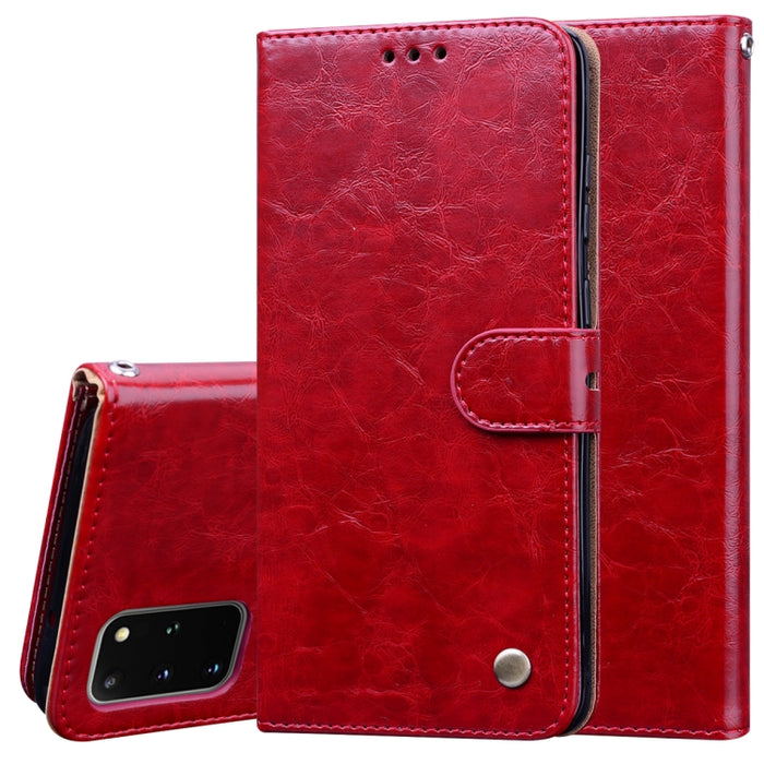 Estuche de cuero con tapa horizontal con textura de cera de aceite de estilo comercial, con soporte y ranuras para tarjetas y billetera, For Samsung Galaxy A01, For Samsung Galaxy A51, For Samsung Galaxy A71, For Samsung Galaxy A81 / Note 10 Lite      ...