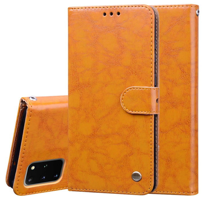 Estuche de cuero con tapa horizontal con textura de cera de aceite de estilo comercial, con soporte y ranuras para tarjetas y billetera, For Samsung Galaxy A01, For Samsung Galaxy A51, For Samsung Galaxy A71, For Samsung Galaxy A81 / Note 10 Lite      ...