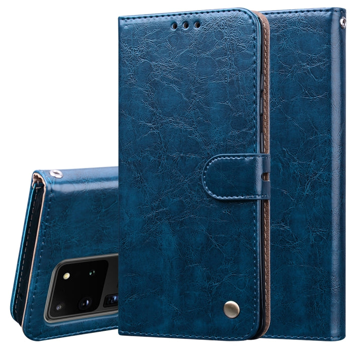 Estuche de cuero con tapa horizontal con textura de cera de aceite de estilo comercial, con soporte y ranuras para tarjetas y billetera, For Samsung Galaxy A01, For Samsung Galaxy A51, For Samsung Galaxy A71, For Samsung Galaxy A81 / Note 10 Lite      ...