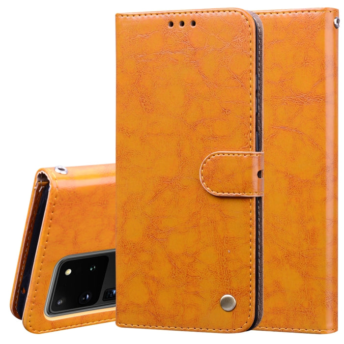 Estuche de cuero con tapa horizontal con textura de cera de aceite de estilo comercial, con soporte y ranuras para tarjetas y billetera, For Samsung Galaxy A01, For Samsung Galaxy A51, For Samsung Galaxy A71, For Samsung Galaxy A81 / Note 10 Lite      ...