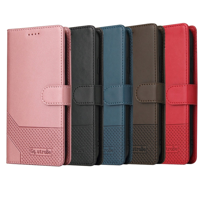 GQUTROBE Skin Feel Estuche magnético de cuero para teléfono