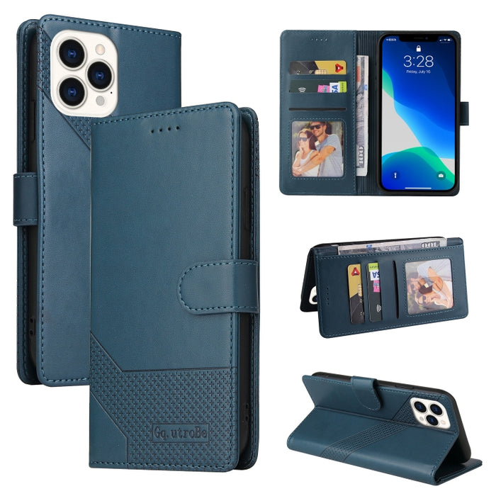 GQUTROBE Skin Feel Estuche magnético de cuero para teléfono