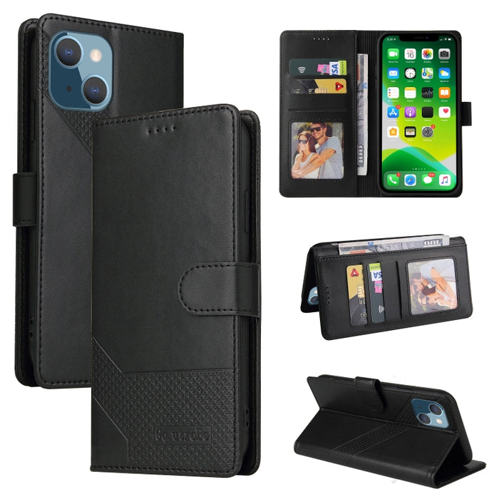 GQUTROBE Skin Feel Estuche magnético de cuero para teléfono