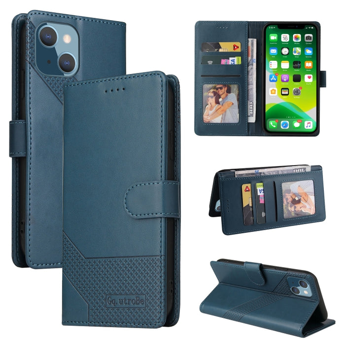 GQUTROBE Skin Feel Estuche magnético de cuero para teléfono