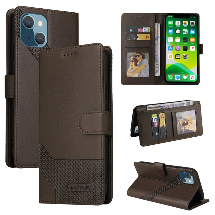 GQUTROBE Skin Feel Estuche magnético de cuero para teléfono