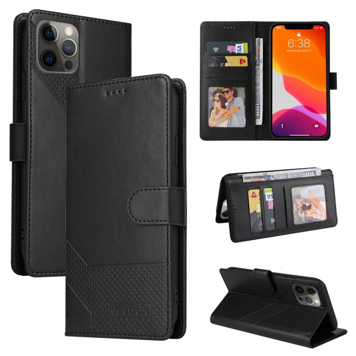 GQUTROBE Skin Feel Estuche magnético de cuero para teléfono