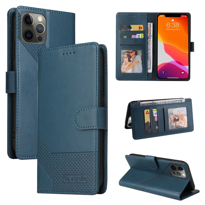 GQUTROBE Skin Feel Estuche magnético de cuero para teléfono