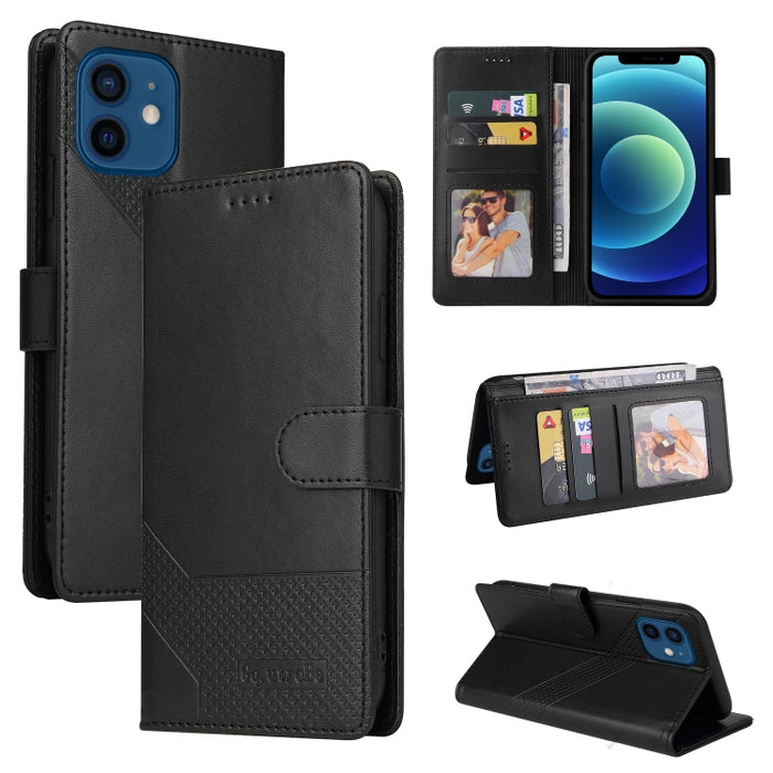 GQUTROBE Skin Feel Estuche magnético de cuero para teléfono