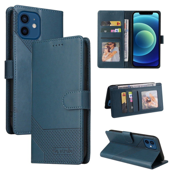 GQUTROBE Skin Feel Estuche magnético de cuero para teléfono
