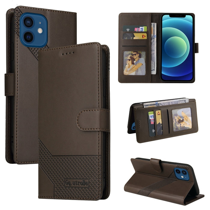 GQUTROBE Skin Feel Estuche magnético de cuero para teléfono