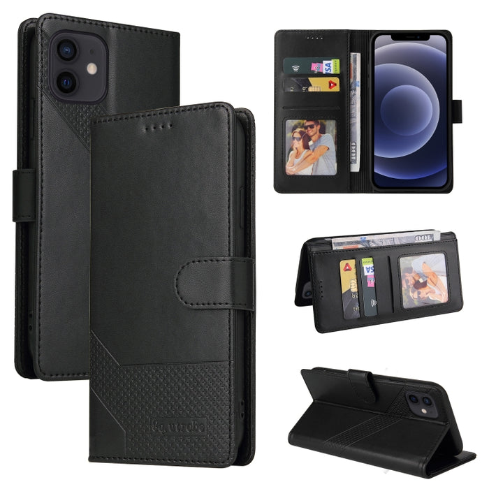 GQUTROBE Skin Feel Estuche magnético de cuero para teléfono