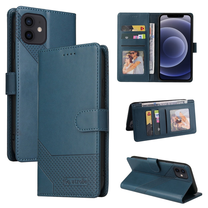 GQUTROBE Skin Feel Estuche magnético de cuero para teléfono